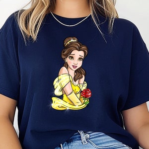 Beauty and The Beast Belle Disney Princess Characters Tshirt, Tee, Belle Disney Princess Matching Shirt, Disneyland Trip Shirt, Belle Tshirt