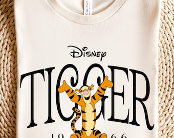 Disney Winnie the Pooh Tigger, personaje de Disney Tigger, camiseta de Tigger, camiseta, camiseta de viaje a Disneyland, regalo personalizado de Disney, camiseta familiar a juego