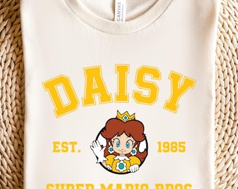 Super Mario Daisy Tshirt, Disney Character, T shirt, Daisy Tee, Disneyland Trip Shirt, Disney Gift Custom, Mario, Family Matching T-shirt
