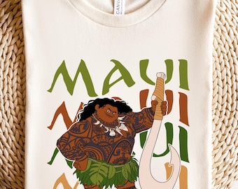 Moana Maui Tshirt, Disney Moana Character, T shirt, Maui  Tee, Disneyland Trip Shirt, Disney Gift Custom, Moana 2, Family Matching T-shirt