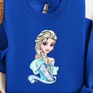 Frozen Elsa, Anna Disney Princess Characters Hoodie, Disney Trip Sweatshirt, Family Matching Hoodie, Family Disney Trip,Elsa Crewneck,Hoodie