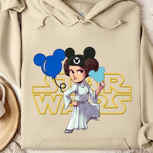 Princess Leia Star Wars Hoodie/Sweatshirt, Disney Trip Sweatshirt, Family Matching Hoodie, Princess Leia Crewneck, Hoodie, Star Wars