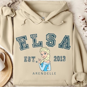 Elsa Disney Princess Characters Hoodie, Disney Trip Sweatshirt, Family Matching Hoodie, Family Disney Trip, Gift, Elsa Crewneck, Elsa Hoodie