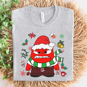 Anger Inside Out Christmas Tshirt, Anger Inside Out 2 Tee, Group Matching Tshirt Anger, Anger Tshirt, Anger Tee, Anger Christmas, Christmas