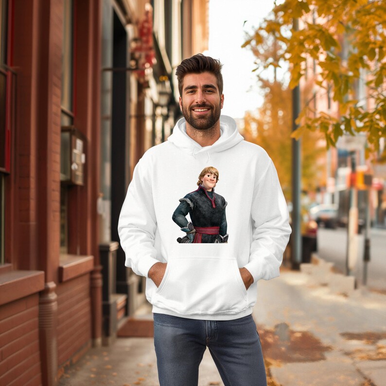 Sudadera con capucha de Kristoff de Frozen de Disney, sudadera para viaje a Disney, sudadera con capucha a juego para toda la familia, cuello redondo de Kristoff, sudadera con capucha de Frozen, cuello redondo de Frozen imagen 6