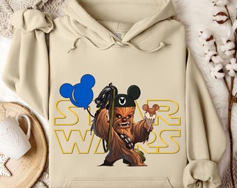 Chewbacca Star Wars Hoodie/Sweatshirt, Disney Trip Sweatshirt, Family Matching Hoodie, Chewbacca Crewneck, Chewbacca Hoodie, Star Wars