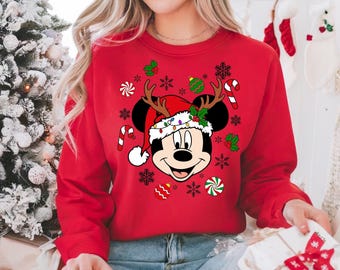 Mickey Christmas Hoodie, Disney Trip Sweatshirt, Family Match Hoodie, Family Disney Trip, Christmas Gift, Christmas Crewneck, Sweater,Mickey