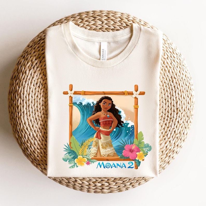 Moana Tshirt, Disney Moana Character, T shirt, Moana Tee, Disneyland Trip Shirt, Disney Gift Custom, Moana 2, Family Matching T-shirt Bild 1