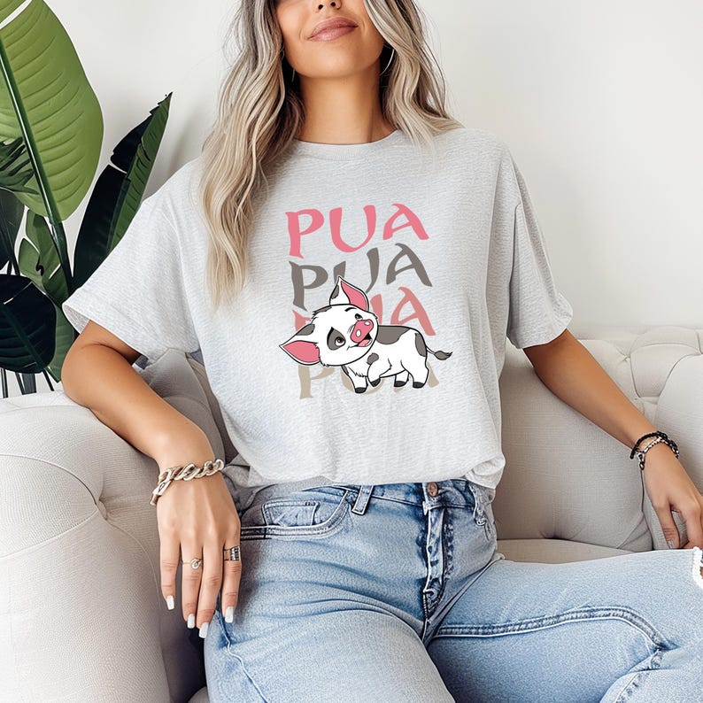 Moana Pua Tshirt, Disney Moana Character, T shirt, Pua Tee, Disneyland Trip Shirt, Disney Gift Custom, Moana 2, Family Matching T-shirt image 5