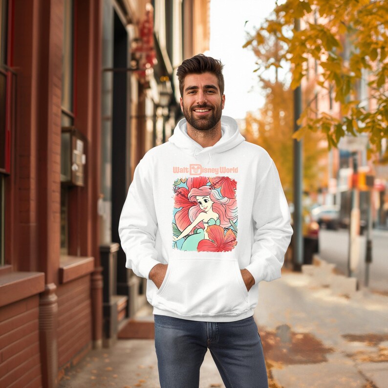 Ariel Hoodie/Sweatshirt, Disney Trip Sweatshirt, Family Matching Hoodie, Family Disney Trip, Ariel Crewneck, Ariel Hoodie, Disney Ariel afbeelding 5