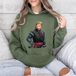 Sudadera con capucha de Kristoff de Frozen de Disney, sudadera para viaje a Disney, sudadera con capucha a juego para toda la familia, cuello redondo de Kristoff, sudadera con capucha de Frozen, cuello redondo de Frozen imagen 5