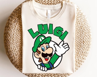 Super Mario Luigi Tshirt, Disney Character, T shirt, Luigi Tee, Disneyland Trip Shirt, Disney Gift Custom, Family Matching T-shirt, Luigi