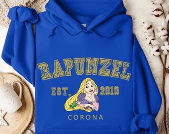 Sudadera con capucha de Rapunzel, Princesa Disney, Sudadera para viaje a Disney, Sudadera con capucha a juego para la familia, Viaje a Disney en familia, Sudadera con cuello redondo de Rapunzel, Sudadera con capucha de Rapunzel
