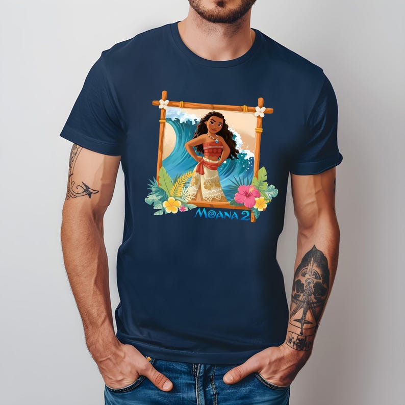 Moana Tshirt, Disney Moana Character, T shirt, Moana Tee, Disneyland Trip Shirt, Disney Gift Custom, Moana 2, Family Matching T-shirt Bild 3