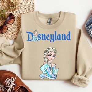 Disneyland Elsa, Disney Princess Elsa Character Hoodie, Disney Trip Sweatshirt, Family Matching Hoodie, Family Disney Trip, Elsa Hoodie image 4