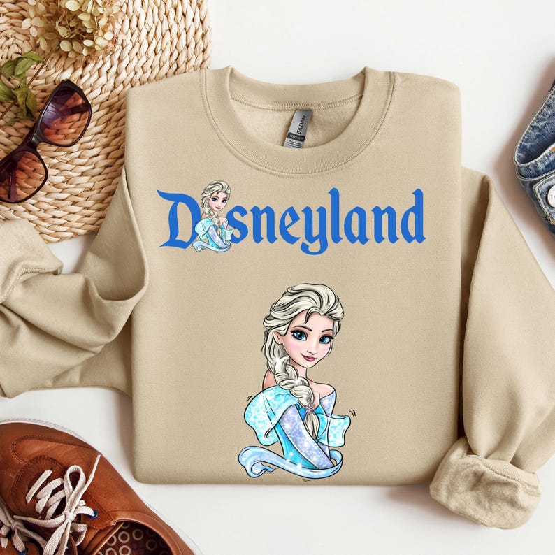 Disneyland Elsa, Disney Princess Elsa Character Hoodie, Disney Trip Sweatshirt, Family Matching Hoodie, Family Disney Trip, Elsa Hoodie image 4