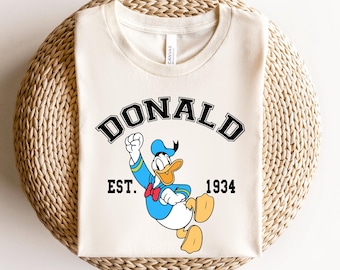 Donald Duck Shirt, Disney Donald Character, Donald Duck Tshirt, Donald Tee, Disneyland Trip Shirt, Disney Gift Custom, FamilyMatchingT-shirt