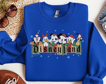 Sudadera navideña de Mickey Disneyland, sudadera para viaje a Disney, sudadera familiar a juego, viaje familiar a Disney, regalo de Navidad, cuello redondo navideño