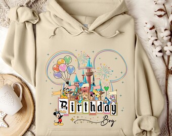 Disney Mickey Birthday Hoodie/Sweatshirt, Disney Trip Sweatshirt, Family Matching Hoodie, Birthday Boy  Crewneck, Disney Hoodie, Birthday