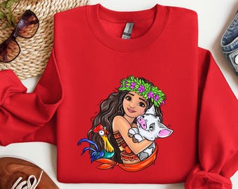 Moana, Disney Princess Moana Character Hoodie, Disney Trip Sweatshirt, Family Matching Hoodie,Family Disney Trip,Moana Crewneck,Moana Hoodie