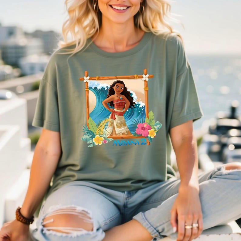 Moana Tshirt, Disney Moana Character, T shirt, Moana Tee, Disneyland Trip Shirt, Disney Gift Custom, Moana 2, Family Matching T-shirt Bild 5