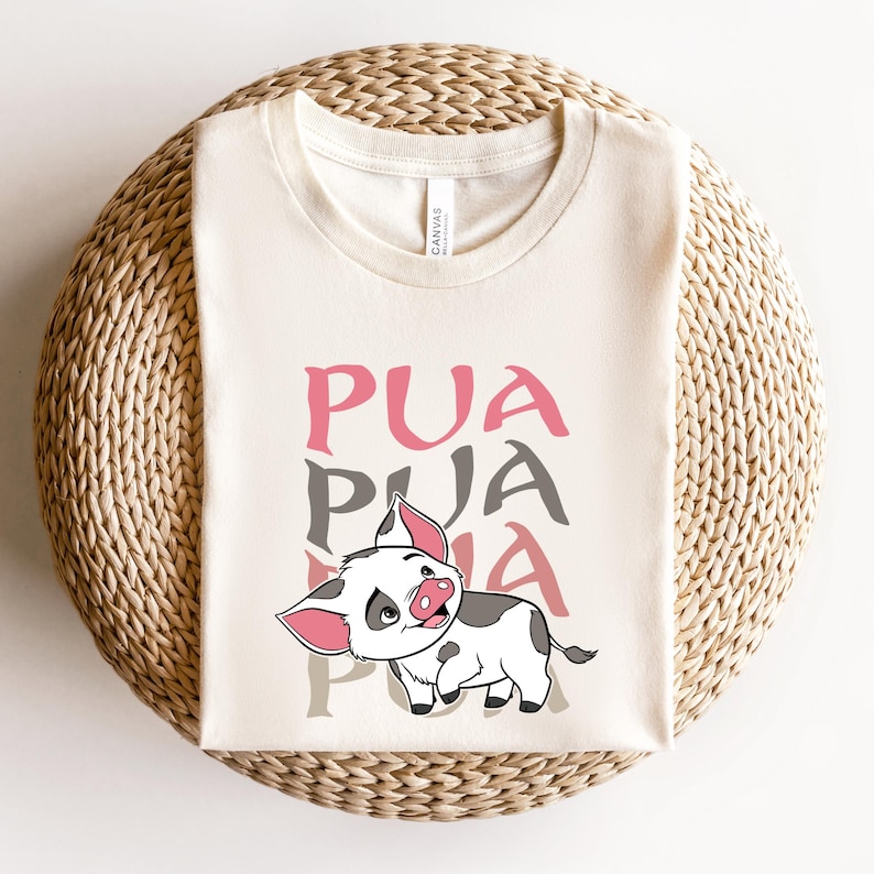 Moana Pua Tshirt, Disney Moana Character, T shirt, Pua Tee, Disneyland Trip Shirt, Disney Gift Custom, Moana 2, Family Matching T-shirt image 1