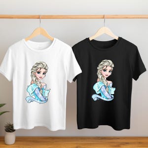 Frozen Elsa Disney Princess Characters Tshirt, Tee, Elsa Disney Princess Matching Shirt, Disneyland Trip Shirt, Elsa Tshirt image 1
