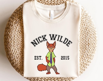 Disney Zootopia Nick Wilde , Disney Zootopia Character, T shirt, Tee, Disneyland Trip Shirt, Disney Gift Custom, Family Matching T shirt