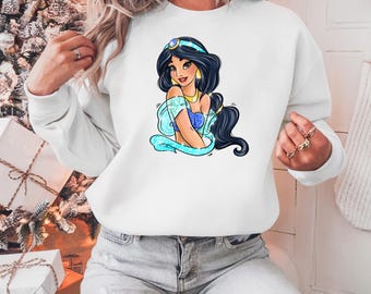 Aladdin Jasmine, Disney Princess Jasmine Character Hoodie, Disney Trip Sweatshirt, Family Matching Hoodie,Family Disney Trip,Crewneck,Hoodie