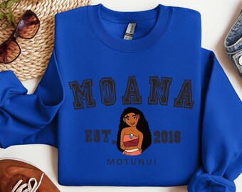 Moana Disney Princess Characters Hoodie, Disney Trip Sweatshirt, Family Matching Hoodie, Family Disney Trip, Gift, Crewneck, Hoodie