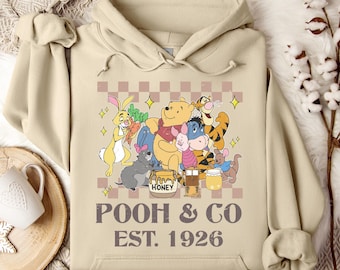 Sudadera con capucha de Winnie the Pooh, sudadera para viaje a Disney, sudadera familiar a juego, viaje familiar a Disney, cuello redondo de Winnie the Pooh, sudadera con capucha de Winnie