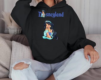 Disneyland Jasmine, Disney Princess Jasmine Character Hoodie, Disney Trip Sweatshirt, Family Matching Hoodie, FamilyDisneyTrip,JasmineHoodie