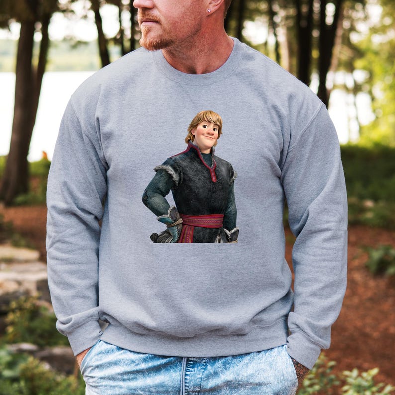 Sudadera con capucha de Kristoff de Frozen de Disney, sudadera para viaje a Disney, sudadera con capucha a juego para toda la familia, cuello redondo de Kristoff, sudadera con capucha de Frozen, cuello redondo de Frozen imagen 3
