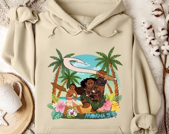 Moana & Maui Hoodie/Sweatshirt,Disney Trip Sweatshirt,Family Matching Hoodie,Moana Crewneck,Hoodie,Moana Crewneck,Moana 2 Design,Moana Movie