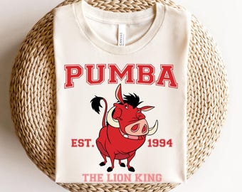 Pumba The Lion King Shirt, Disney Pumba Character, Pumba Tshirt, Pumba Tee, Pumba/Simba Tshirt, Disneyland Trip Shirt, Disney Gift, Lion