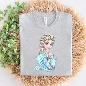 Frozen Elsa Disney Princess Characters Tshirt, Tee, Elsa Disney Princess Matching Shirt, Disneyland Trip Shirt, Elsa Tshirt image 4