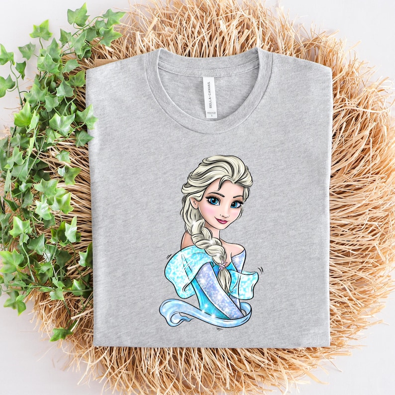 Frozen Elsa Disney Princess Characters Tshirt, Tee, Elsa Disney Princess Matching Shirt, Disneyland Trip Shirt, Elsa Tshirt image 4