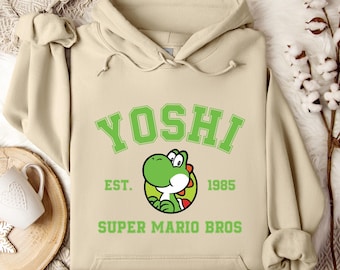 Super Mario Hoodie/Sweatshirt, Disney Trip Sweatshirt, Family Matching Hoodie, Yoshi Crewneck, Hoodie, Yoshi Sweatshirt, Super Mario Design