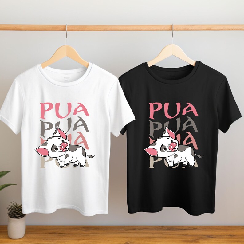 Moana Pua Tshirt, Disney Moana Character, T shirt, Pua Tee, Disneyland Trip Shirt, Disney Gift Custom, Moana 2, Family Matching T-shirt image 4