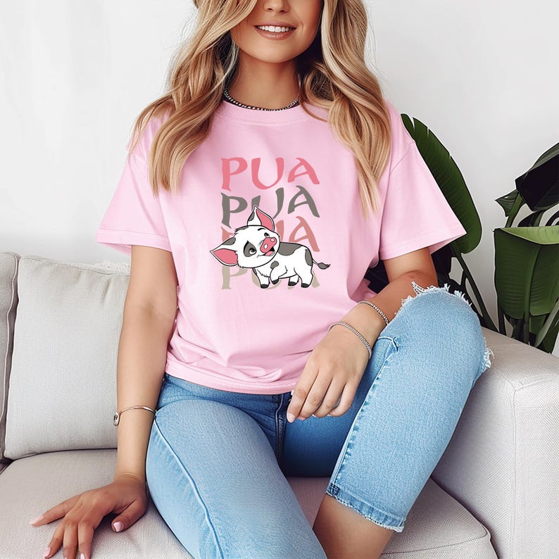 Moana Pua Tshirt, Disney Moana Character, T shirt, Pua Tee, Disneyland Trip Shirt, Disney Gift Custom, Moana 2, Family Matching T-shirt image 2