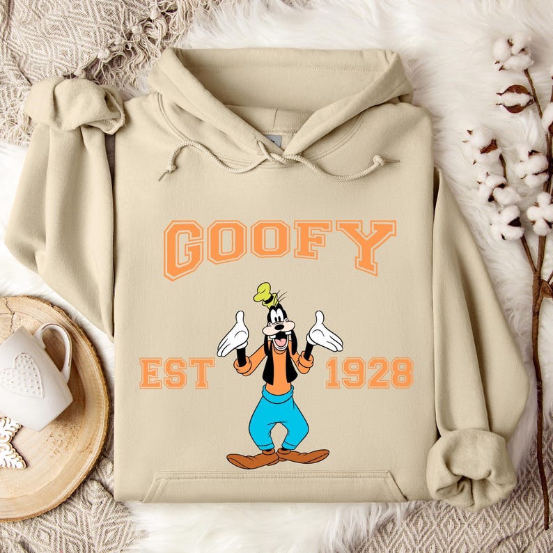 Goofy Mickey Mouse Disney Hoodie, Disney Trip Sweatshirt, Family Matching Hoodie, Family Disney Trip, Goofy Gift, Goofy Crewneck afbeelding 1