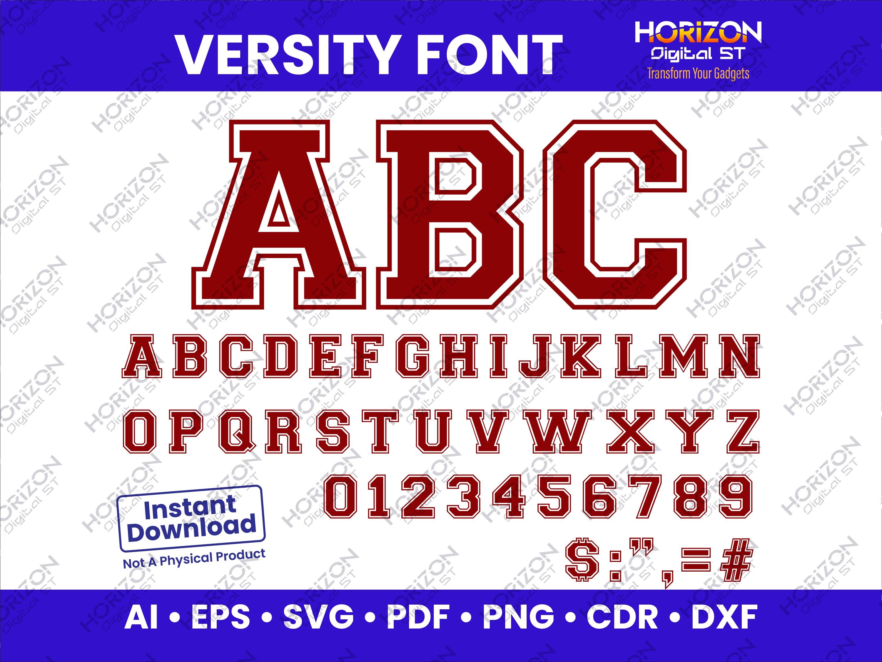 Varsity Font SVG, Jersey Font Svg, Sports SVG Alphabet, Varsity Letters ...