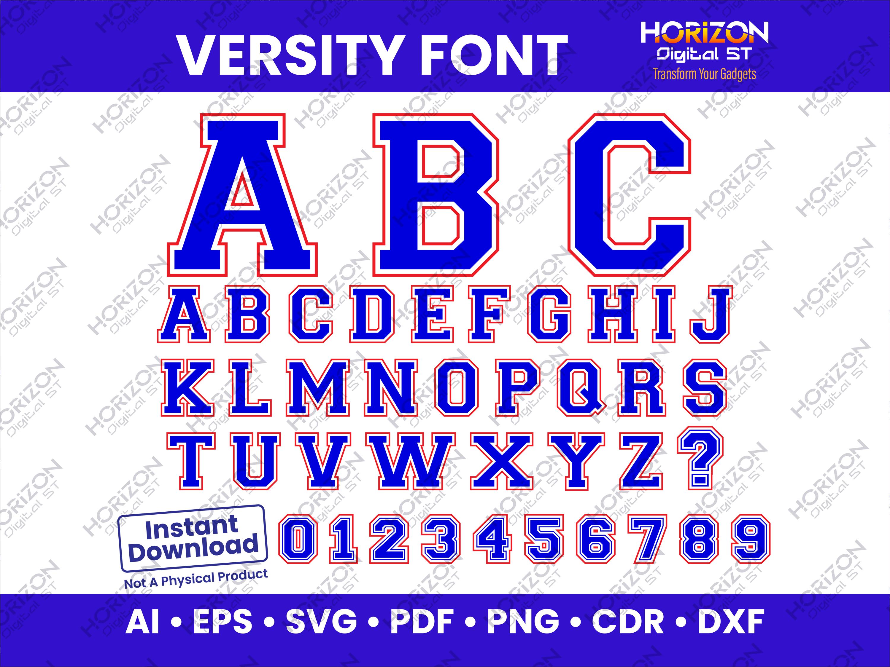 Varsity Font SVG, Jersey Font Svg, Sports SVG Alphabet, Varsity Letters ...