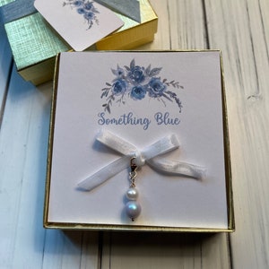 Something Blue for Bride, Something Blue Bouquet Charm, Gift for Bride, Bride Gift From Mom image 1