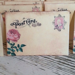Wedding Place Cards, Quantity 100, Escort Cards, Vintage Post Cards Placecards, Tent Table Place Cards image 4
