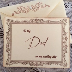 To My Dad on my Wedding Day Card, Dad Card, Father of the Bride Card