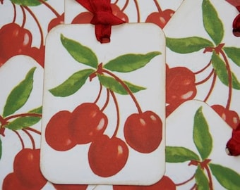 Fresh Picked Cherries Gift Tags