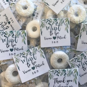Mint To Be Wedding Favors Bridal Shower Favors Lifesaver Mints Personalized Save the Date Rehearsal Dinner Tags DIY