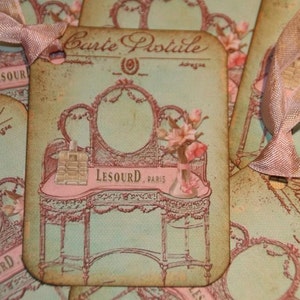 Carte Postale Pretty Pink Paris Gift Tags