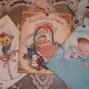 Huge Variety Lot of Baby Gift Tags For Boy Girl and New Baby image 4